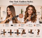 2-in-1 Hair Straightener and Curler – Ceramic hair styler with adjustable temperature for styling your hair.