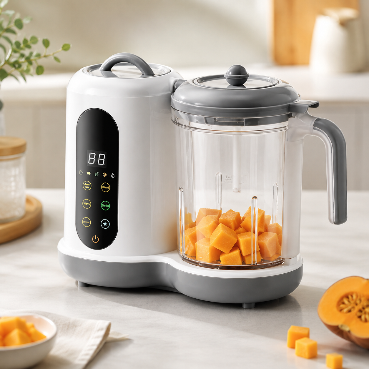 Multifunctional Food Processor Blender Baby Food Grinder Stirring Warming Cooking Machine Küchenmaschinen