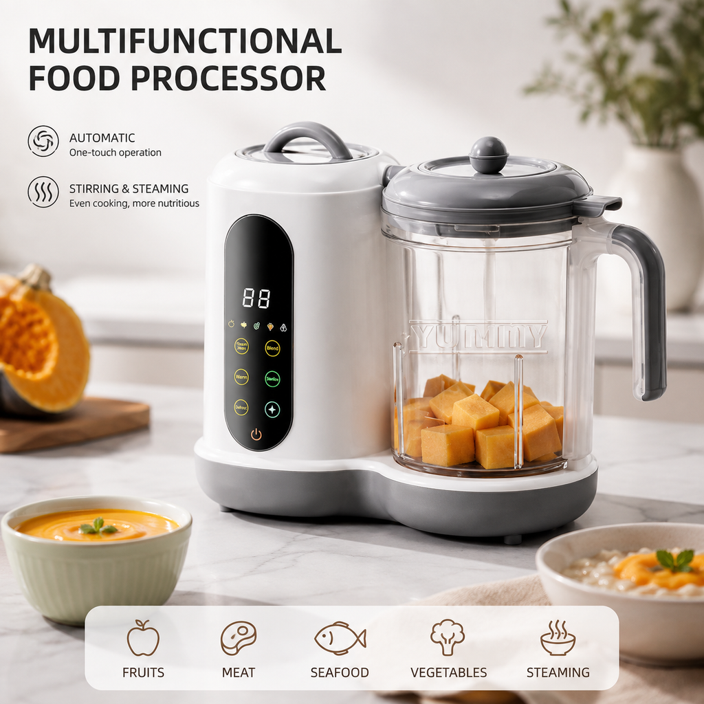 Multifunctional Food Processor Blender Baby Food Grinder Stirring Warming Cooking Machine Küchenmaschinen