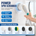 Handheld Eectric Cleaning Brush Cordless Spin Scrubbe With 5 Replaceable Brush Heads USB Rechargeable 360°Power Scrubbe