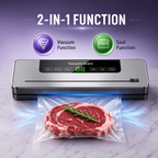 Electric Vacuum Sealer Machine for Food – Dry & Wet Modes, Built-in Cutter