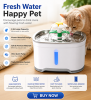 2.4L Automatic Cat Water Fountain with LED – USB Pet Drinking Fountain