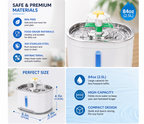 2.4L Automatic Cat Water Fountain with LED – USB Pet Drinking Fountain