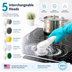 Handheld Eectric Cleaning Brush Cordless Spin Scrubbe With 5 Replaceable Brush Heads USB Rechargeable 360°Power Scrubbe