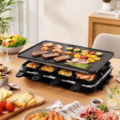 Multifunctional 2-Tier Smokeless Non-Stick Electric Grill