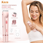 Women’s Electric Shaver 2-in-1 Dual Head Razor, IPX7 Waterproof Rechargeable Body Hair Trimmer for Legs, Underarms, Bikini Area & Face