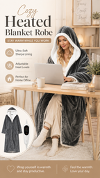 Wearable Electric Heating Sleeve Blanket Flannel & Sherpa, Electric Blankets 6 Heat Settings, 10-hour Time Auto-Off Function