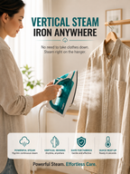 2000W Steam Iron with Ceramic Soleplate – Vertical Steam & 250ML Water Tank