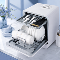 Portable Countertop Dishwasher with Built-In Water Tank, UV Sanitizing & Hot Air Drying