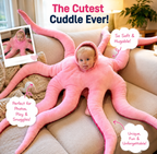 Giant Pink Octopus Costume – Plush Funny Bodysuit for Kids & Adults