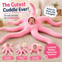 Giant Pink Octopus Costume – Plush Funny Bodysuit for Kids & Adults