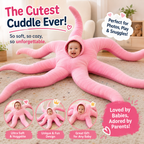 Giant Pink Octopus Costume – Plush Funny Bodysuit for Kids & Adults