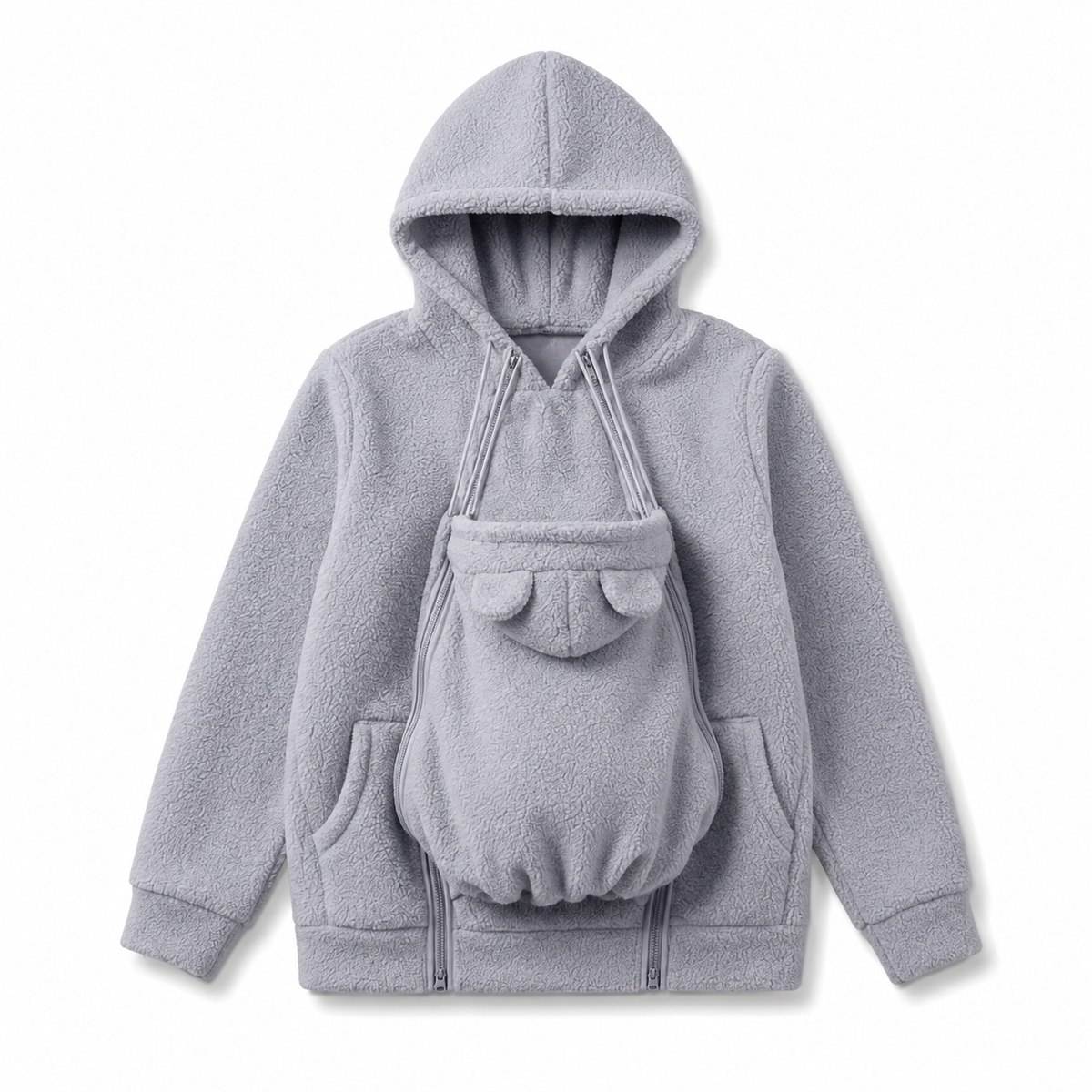 Babywearing Hoodie for Moms – Cozy Maternity Kangaroo Sweatshirt